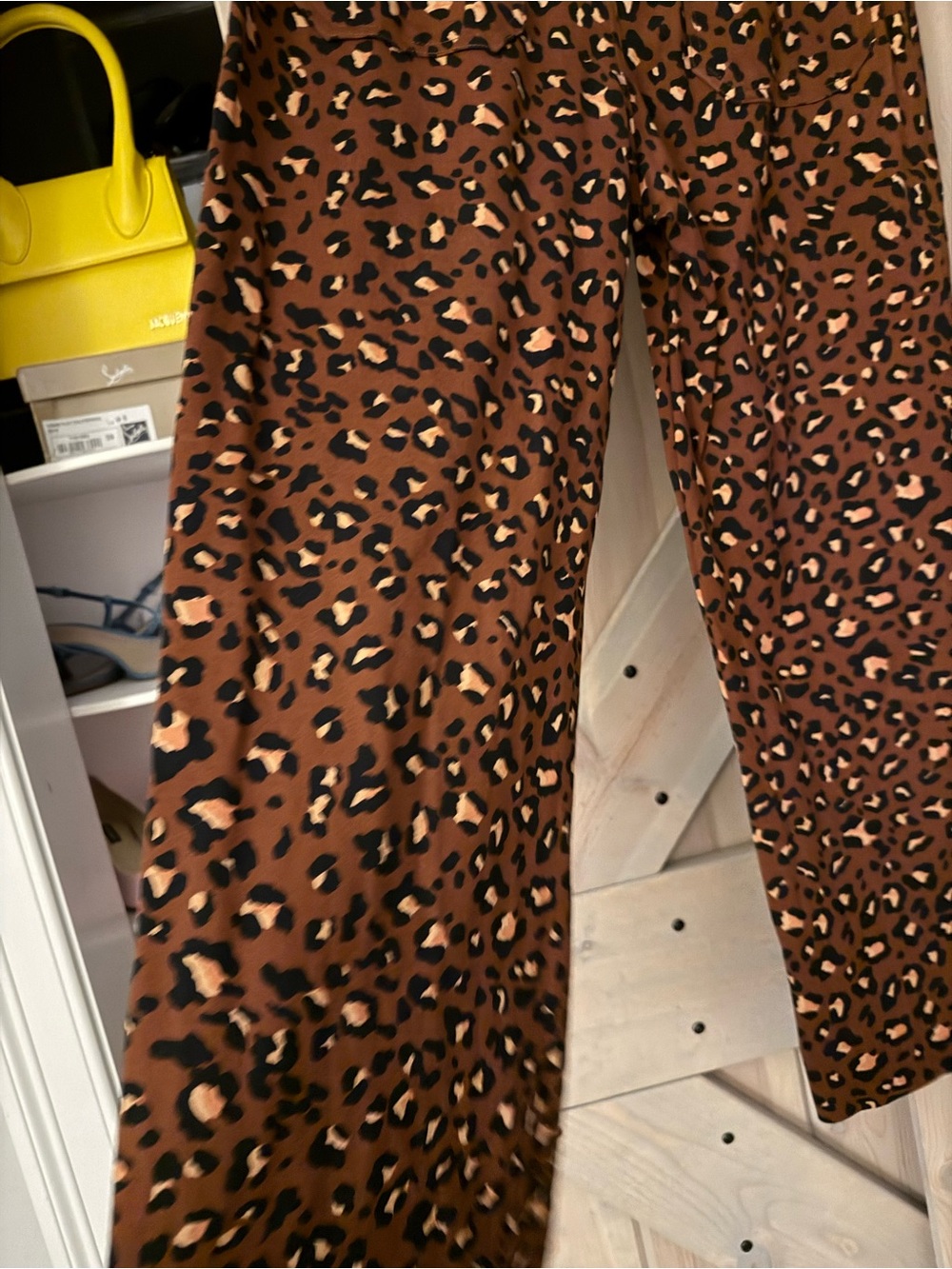 The Collette Ponte Crop Wide Leg Pant by Maeve in Leopard - Picture 10 of 10